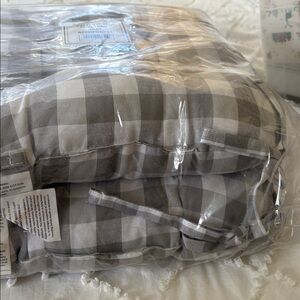 Threshold Gray Plaid Cushion 14 x 15”
